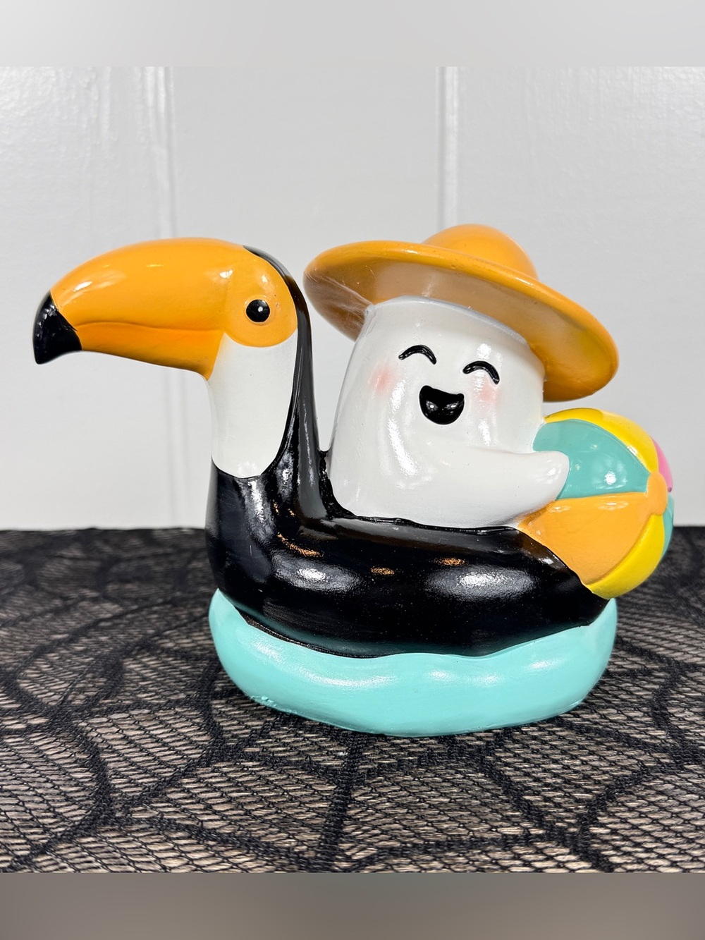 NEW Ghost on a Toucan Floatie Halloween Summerween Figurine